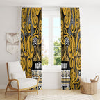 Aotearoa Iwi Ngāti Tama ki Te Waipounamu Trust Window Curtain Maori Wharenui House Tribal Pattern