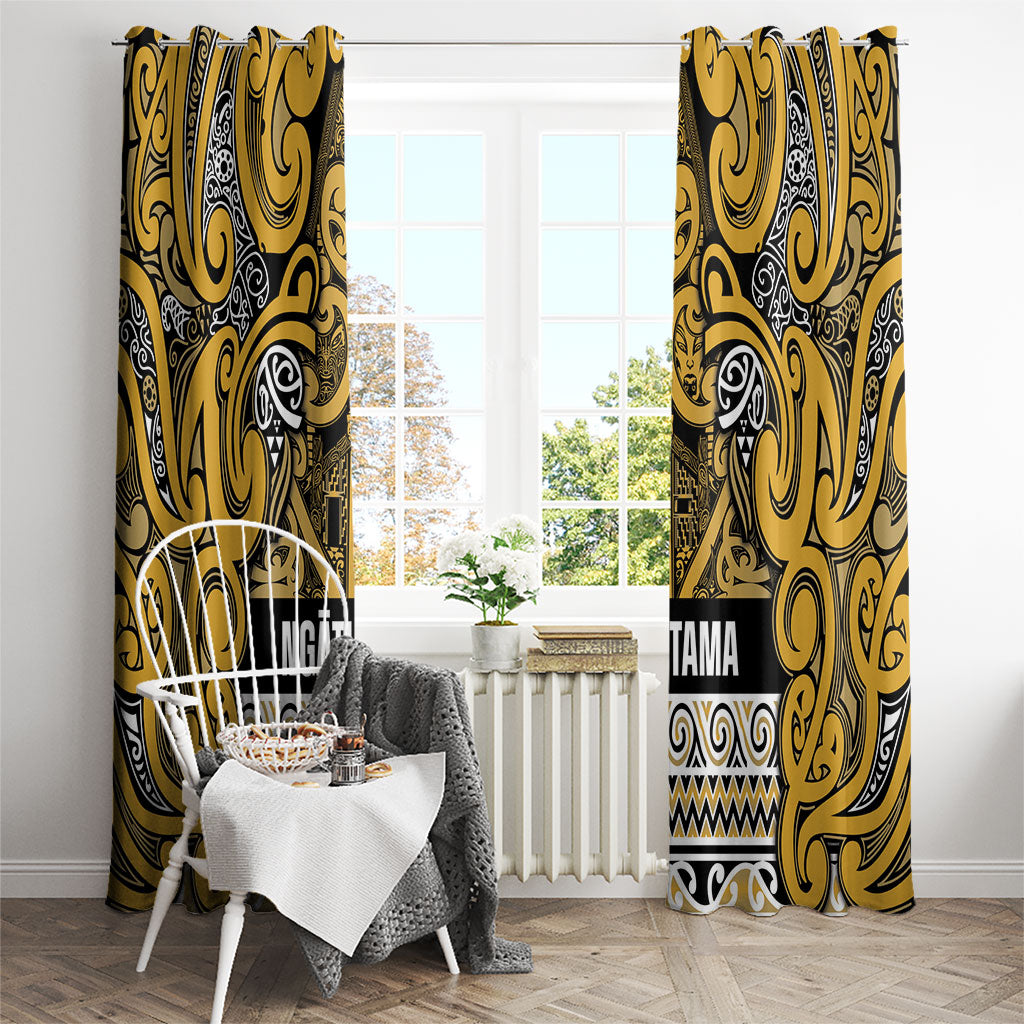 Aotearoa Iwi Ngāti Tama ki Te Waipounamu Trust Window Curtain Maori Wharenui House Tribal Pattern