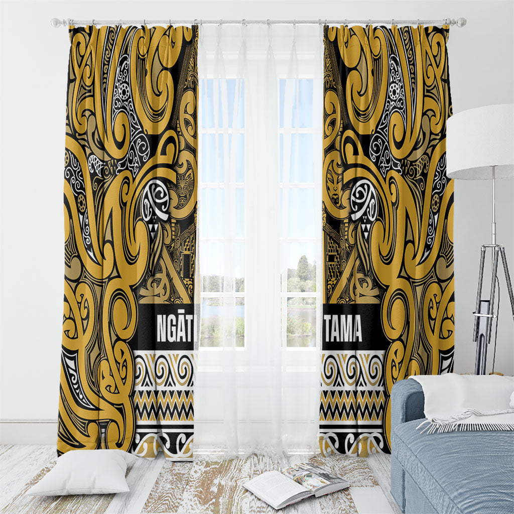 Aotearoa Iwi Ngāti Tama ki Te Waipounamu Trust Window Curtain Maori Wharenui House Tribal Pattern
