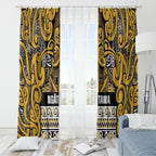 Aotearoa Iwi Ngāti Tama ki Te Waipounamu Trust Window Curtain Maori Wharenui House Tribal Pattern