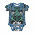 Aotearoa Iwi Ngati Mutunga Baby Onesie Maori Wharenui House Tribal Pattern