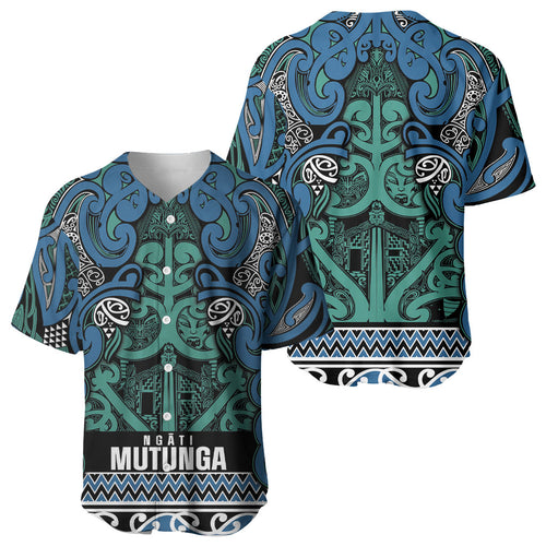 Aotearoa Iwi Ngati Mutunga Baseball Jersey Maori Wharenui House Tribal Pattern