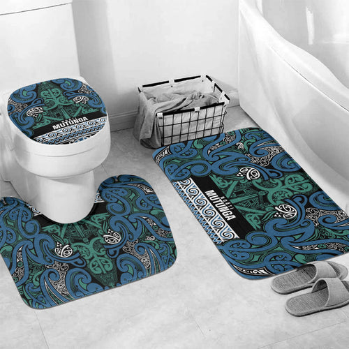 Aotearoa Iwi Ngati Mutunga Bathroom Set Maori Wharenui House Tribal Pattern