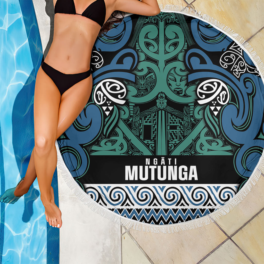 Aotearoa Iwi Ngati Mutunga Beach Blanket Maori Wharenui House Tribal Pattern