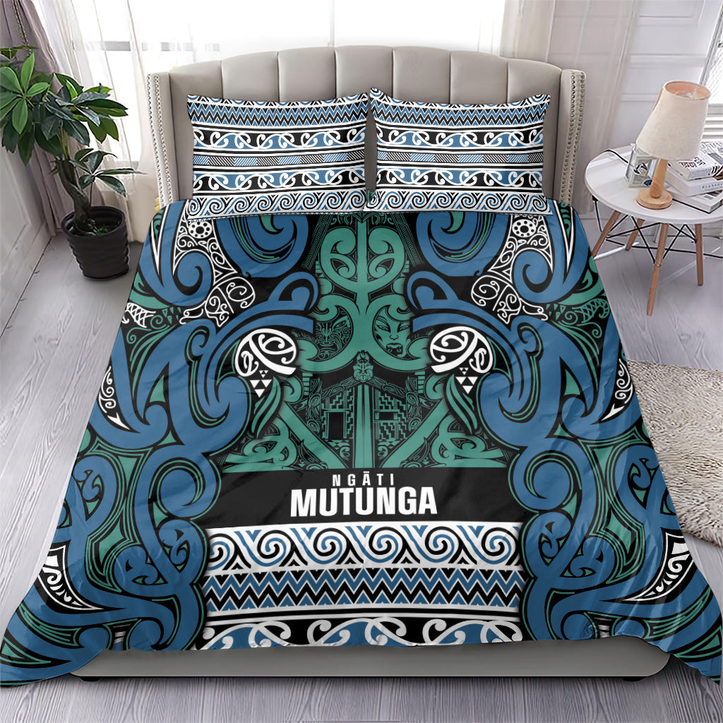 Aotearoa Iwi Ngati Mutunga Bedding Set Maori Wharenui House Tribal Pattern