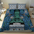 Aotearoa Iwi Ngati Mutunga Bedding Set Maori Wharenui House Tribal Pattern
