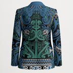 Aotearoa Iwi Ngati Mutunga Blazer Maori Wharenui House Tribal Pattern