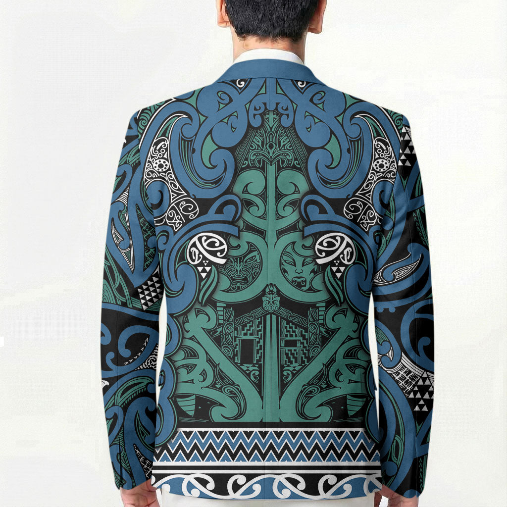 Aotearoa Iwi Ngati Mutunga Blazer Maori Wharenui House Tribal Pattern