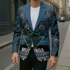 Aotearoa Iwi Ngati Mutunga Blazer Maori Wharenui House Tribal Pattern