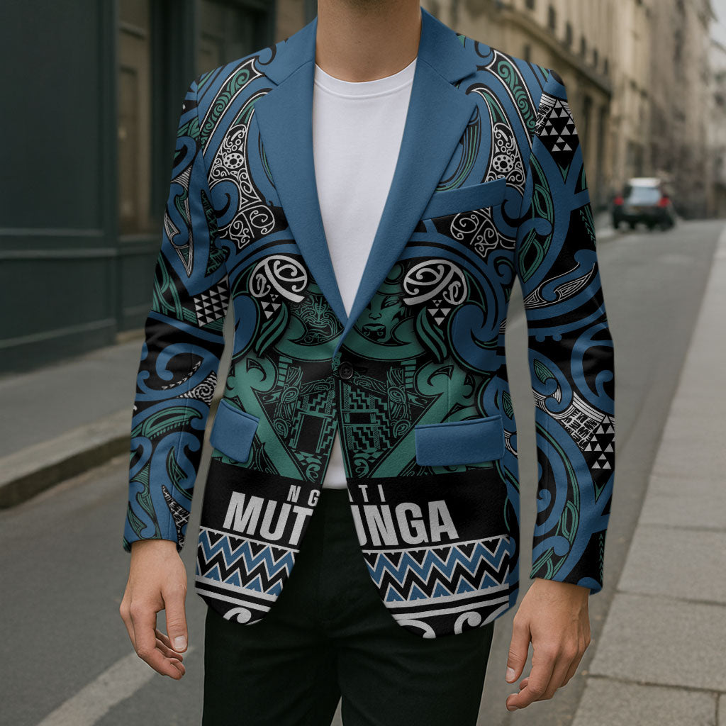 Aotearoa Iwi Ngati Mutunga Blazer Maori Wharenui House Tribal Pattern