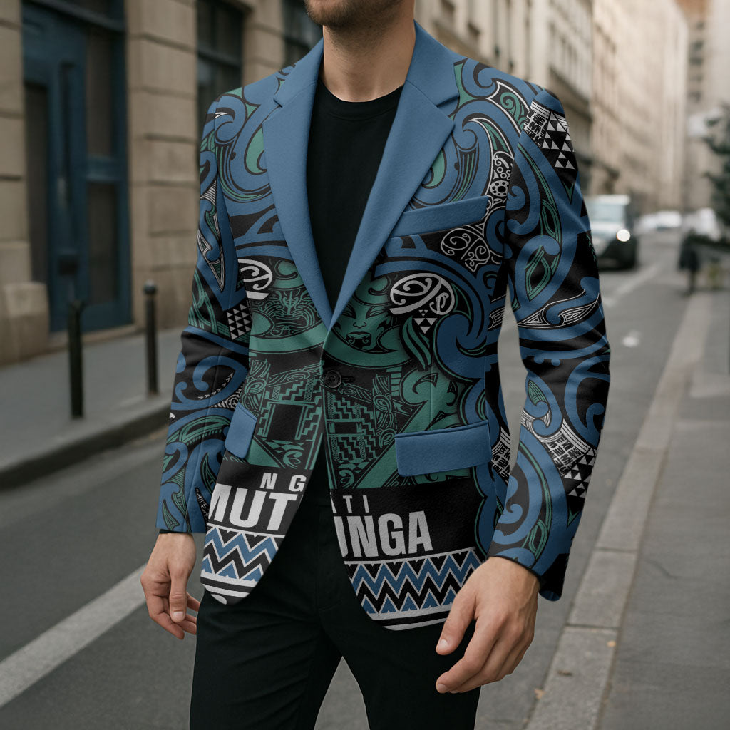 Aotearoa Iwi Ngati Mutunga Blazer Maori Wharenui House Tribal Pattern