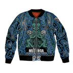 Aotearoa Iwi Ngati Mutunga Bomber Jacket Maori Wharenui House Tribal Pattern