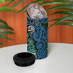 Aotearoa Iwi Ngati Mutunga 4 in 1 Can Cooler Tumbler Maori Wharenui House Tribal Pattern