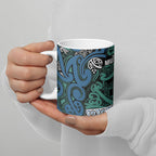 Aotearoa Iwi Ngati Mutunga Ceramic Mug Maori Wharenui House Tribal Pattern