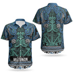 Aotearoa Iwi Ngati Mutunga Couples Matching Mermaid Dress and Hawaiian Shirt Maori Wharenui House Tribal Pattern