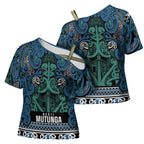 Aotearoa Iwi Ngati Mutunga Cross Shoulder Shirt Maori Wharenui House Tribal Pattern
