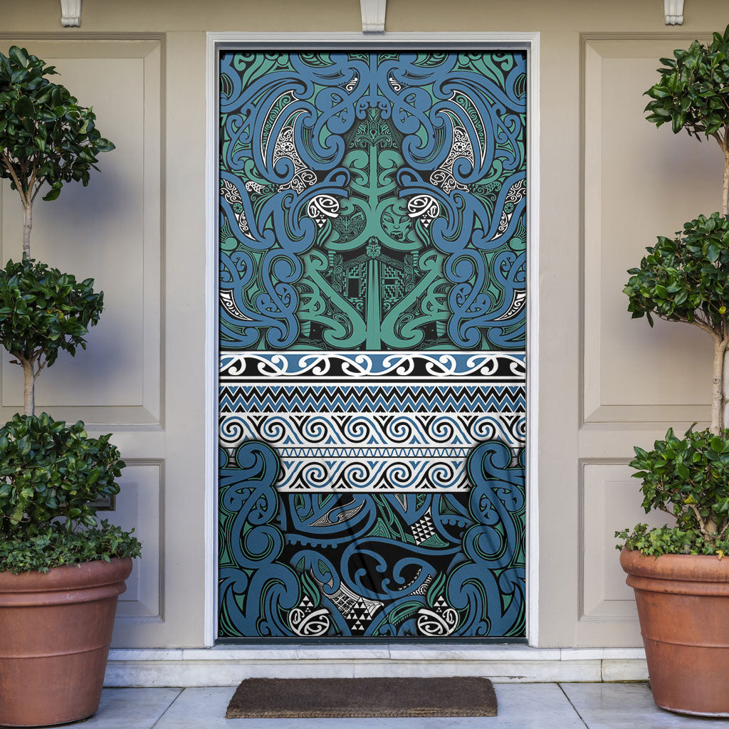 Aotearoa Iwi Ngati Mutunga Door Cover Maori Wharenui House Tribal Pattern