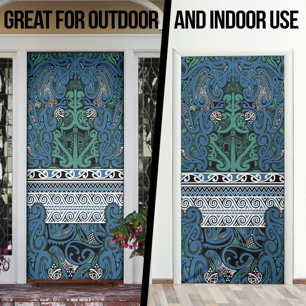 Aotearoa Iwi Ngati Mutunga Door Cover Maori Wharenui House Tribal Pattern