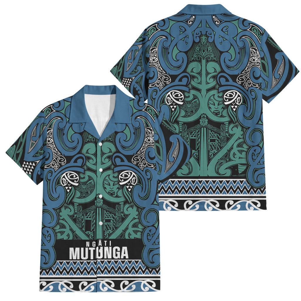 Aotearoa Iwi Ngati Mutunga Family Matching Puletasi and Hawaiian Shirt Maori Wharenui House Tribal Pattern