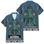 Aotearoa Iwi Ngati Mutunga Family Matching Puletasi and Hawaiian Shirt Maori Wharenui House Tribal Pattern