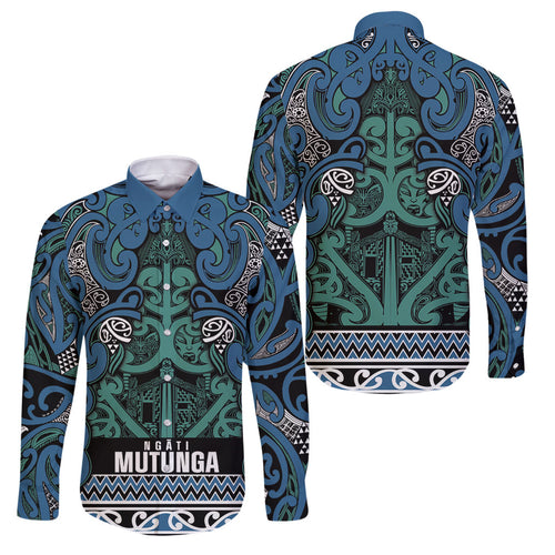 Aotearoa Iwi Ngati Mutunga Family Matching Summer Maxi Dress and Hawaiian Shirt Maori Wharenui House Tribal Pattern