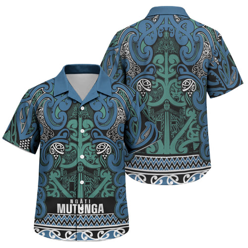 Aotearoa Iwi Ngati Mutunga Family Matching Summer Maxi Dress and Hawaiian Shirt Maori Wharenui House Tribal Pattern