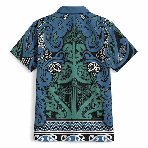 Aotearoa Iwi Ngati Mutunga Hawaiian Shirt Maori Wharenui House Tribal Pattern