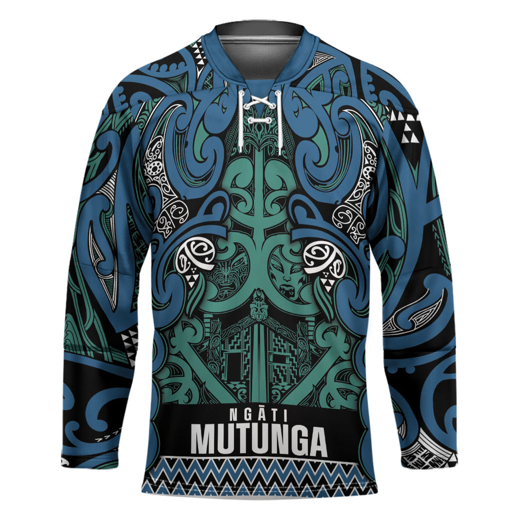 Aotearoa Iwi Ngati Mutunga Hockey Jersey Maori Wharenui House Tribal Pattern