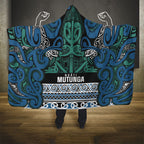 Aotearoa Iwi Ngati Mutunga Hooded Blanket Maori Wharenui House Tribal Pattern