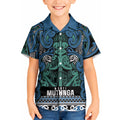 Aotearoa Iwi Ngati Mutunga Kid Hawaiian Shirt Maori Wharenui House Tribal Pattern