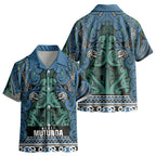 Aotearoa Iwi Ngati Mutunga Kid Hawaiian Shirt Maori Wharenui House Tribal Pattern