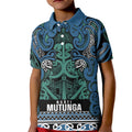 Aotearoa Iwi Ngati Mutunga Kid Polo Shirt Maori Wharenui House Tribal Pattern