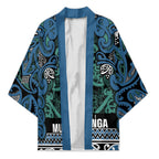 Aotearoa Iwi Ngati Mutunga Kimono Maori Wharenui House Tribal Pattern