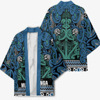 Aotearoa Iwi Ngati Mutunga Kimono Maori Wharenui House Tribal Pattern
