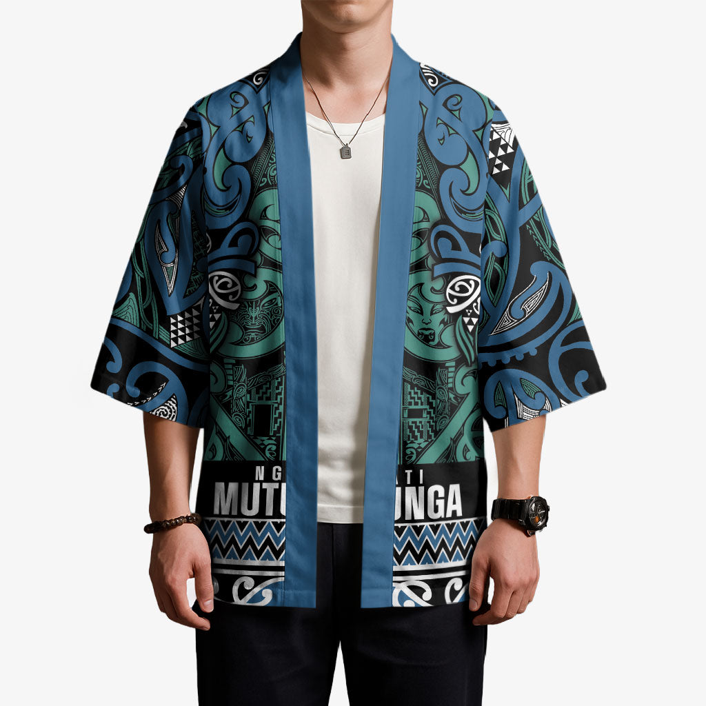 Aotearoa Iwi Ngati Mutunga Kimono Maori Wharenui House Tribal Pattern
