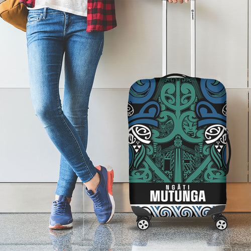 Aotearoa Iwi Ngati Mutunga Luggage Cover Maori Wharenui House Tribal Pattern