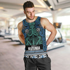 Aotearoa Iwi Ngati Mutunga Men Tank Top Maori Wharenui House Tribal Pattern