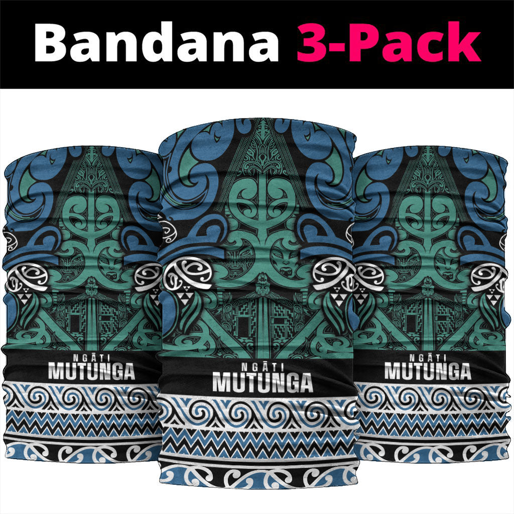 Aotearoa Iwi Ngati Mutunga Neck Gaiter Maori Wharenui House Tribal Pattern
