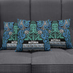 Aotearoa Iwi Ngati Mutunga Pillow Cover Maori Wharenui House Tribal Pattern
