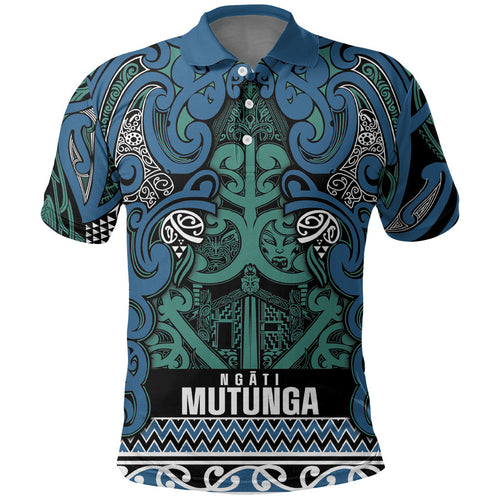 Aotearoa Iwi Ngati Mutunga Polo Shirt Maori Wharenui House Tribal Pattern