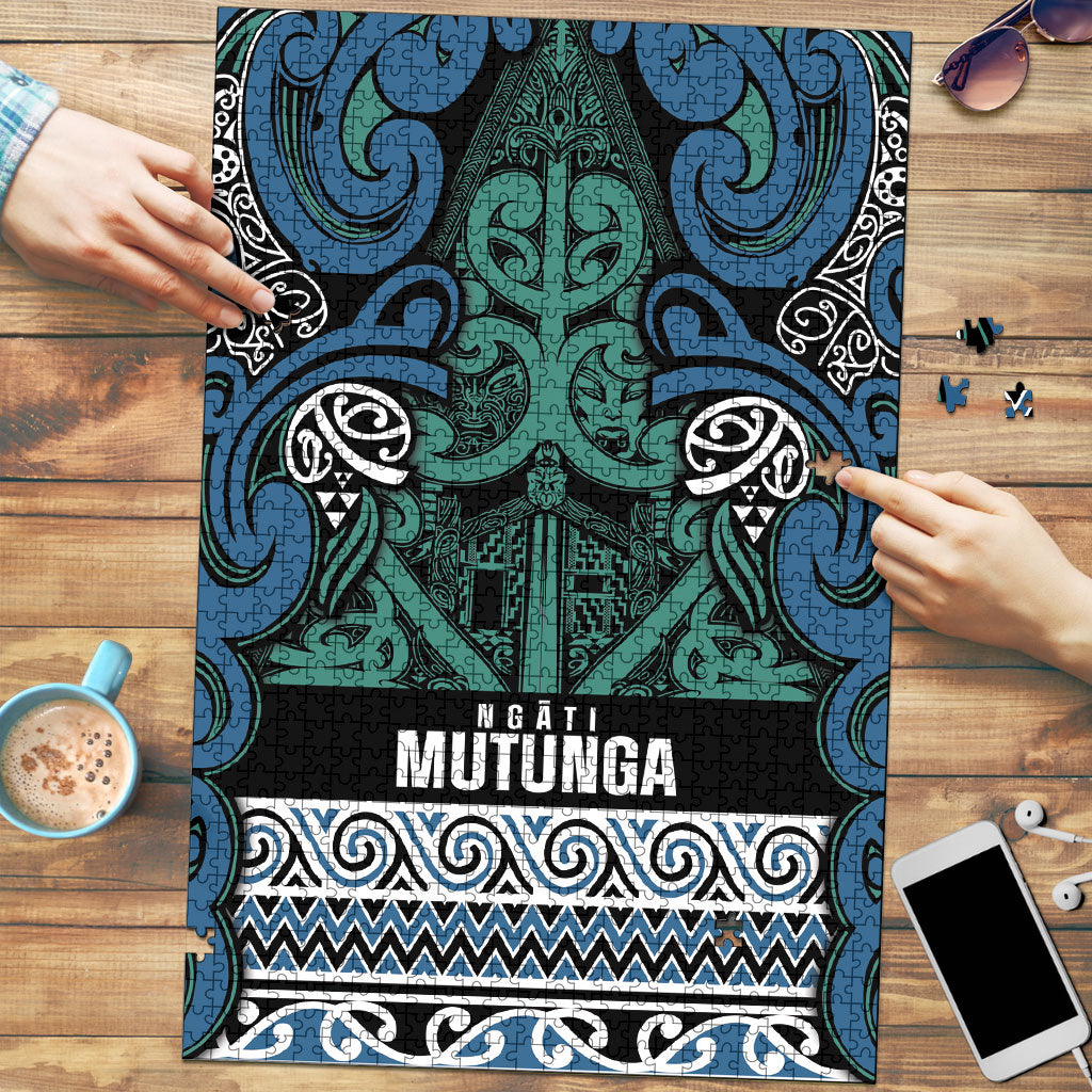 Aotearoa Iwi Ngati Mutunga Puzzle Maori Wharenui House Tribal Pattern