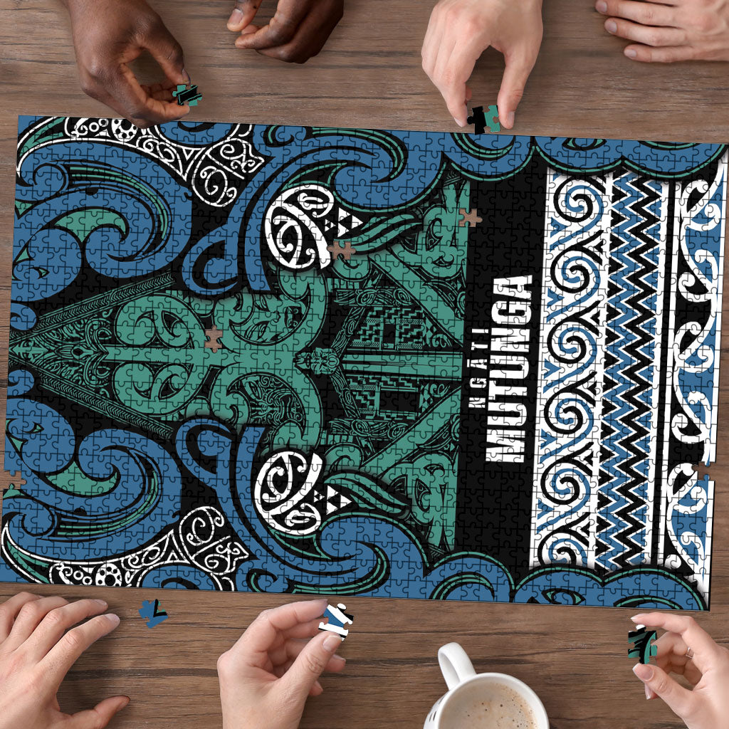 Aotearoa Iwi Ngati Mutunga Puzzle Maori Wharenui House Tribal Pattern