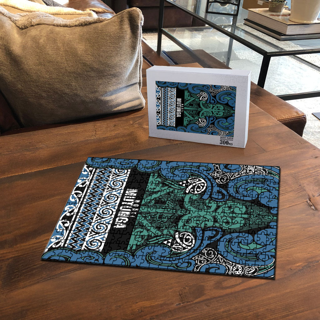 Aotearoa Iwi Ngati Mutunga Puzzle Maori Wharenui House Tribal Pattern