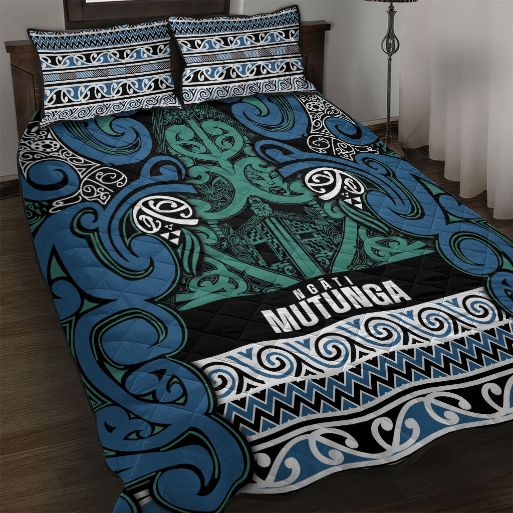 Aotearoa Iwi Ngati Mutunga Quilt Bed Set Maori Wharenui House Tribal Pattern