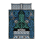 Aotearoa Iwi Ngati Mutunga Quilt Bed Set Maori Wharenui House Tribal Pattern