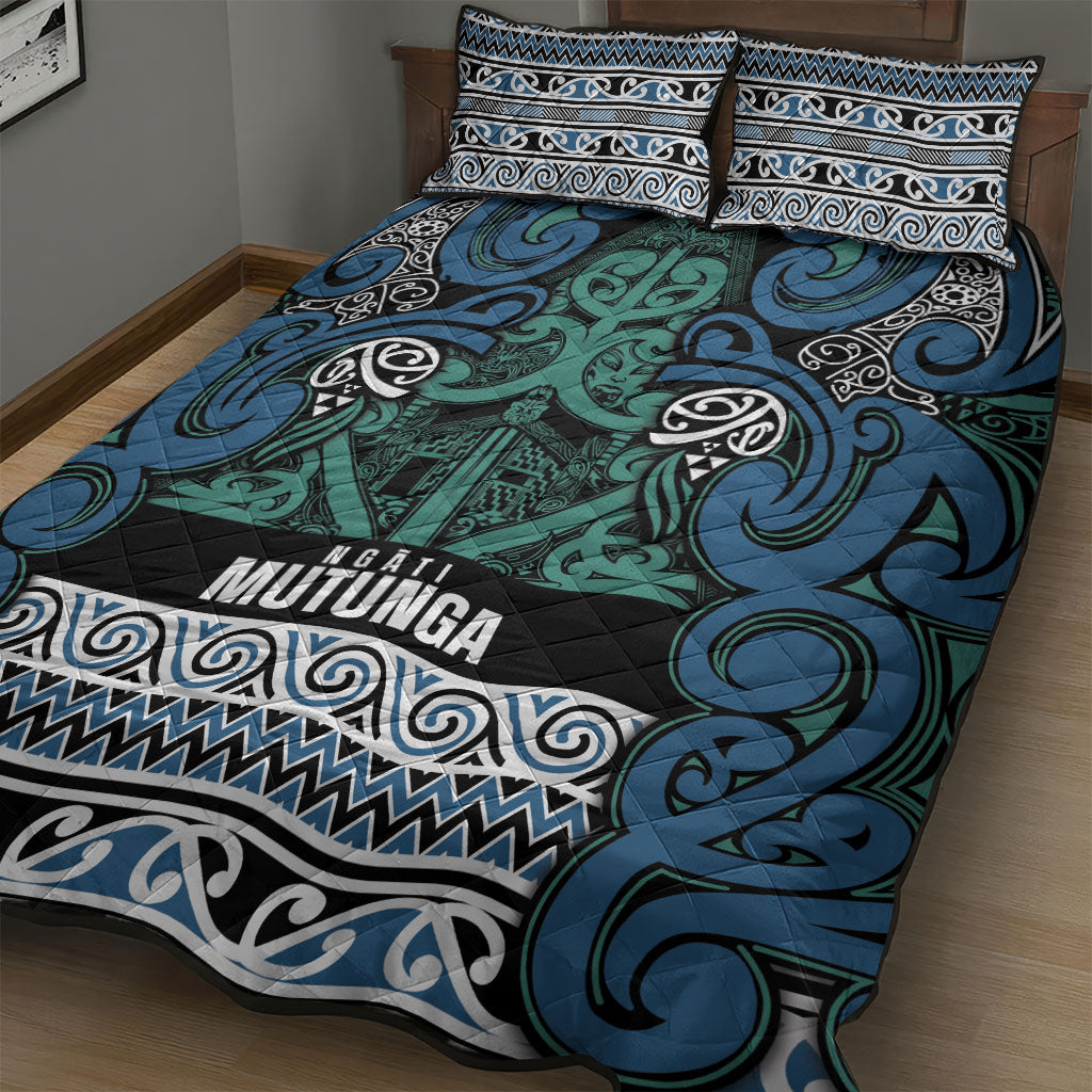 Aotearoa Iwi Ngati Mutunga Quilt Bed Set Maori Wharenui House Tribal Pattern