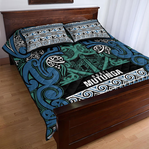 Aotearoa Iwi Ngati Mutunga Quilt Bed Set Maori Wharenui House Tribal Pattern