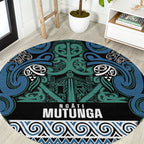 Aotearoa Iwi Ngati Mutunga Round Carpet Maori Wharenui House Tribal Pattern