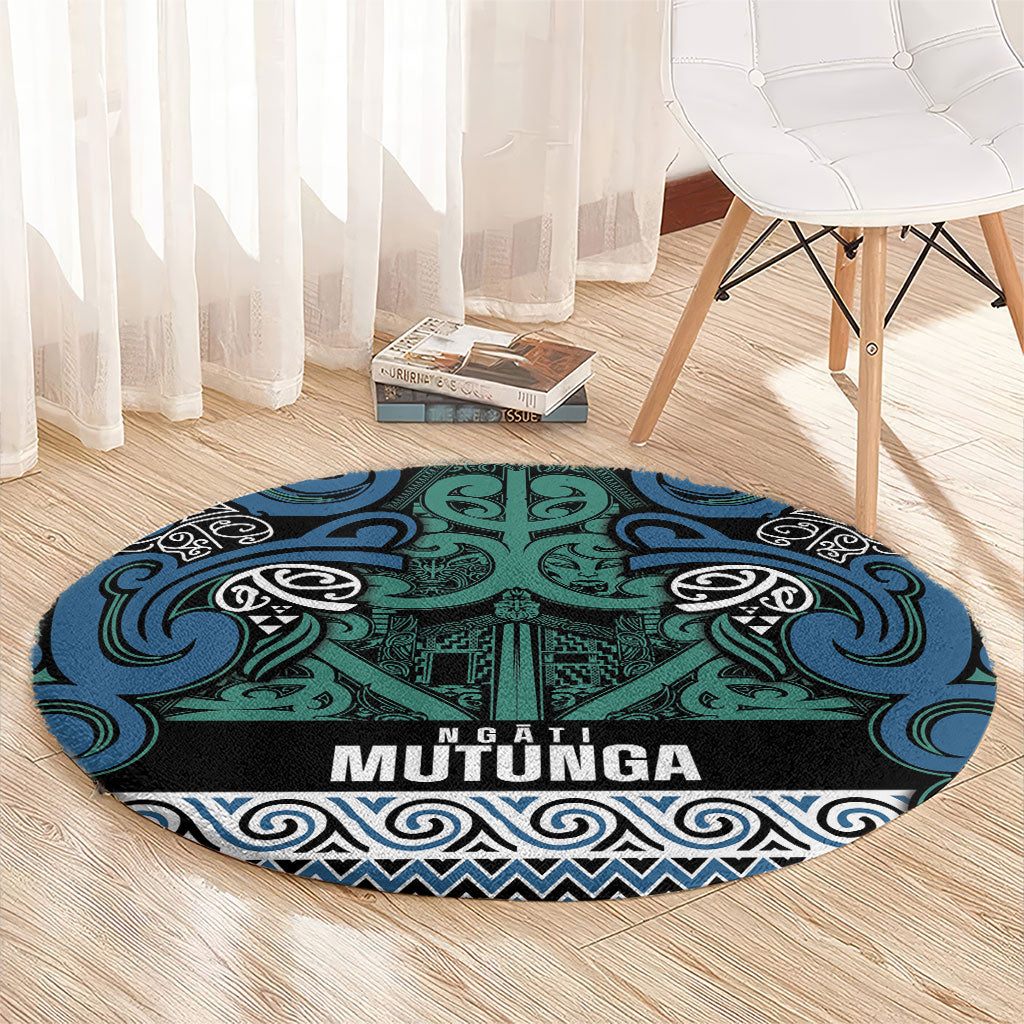 Aotearoa Iwi Ngati Mutunga Round Carpet Maori Wharenui House Tribal Pattern
