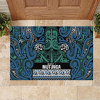 Aotearoa Iwi Ngati Mutunga Rubber Doormat Maori Wharenui House Tribal Pattern